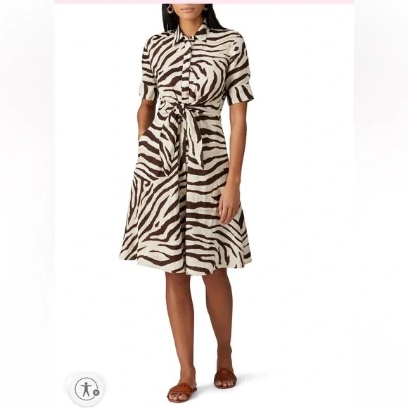 Lauren Ralph Lauren Dresses & Skirts - Lauren Ralph Lauren linen Zebra Shirt Dress size 10P‎